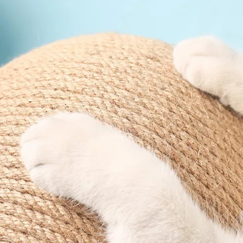 Miniatura 5 de BUYTER Rascador de madera maciza para gatos, muebles para mascotas, cuerda de sisal, bola rascadora, molienda, patas, juguete de raspador (L)