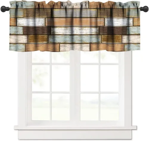 Miniatura 10 de Cenefa de piel de vaca blanca y negra, con estampado de animales de granja occidental, cortina corta opaca para ventana de granja, cocina