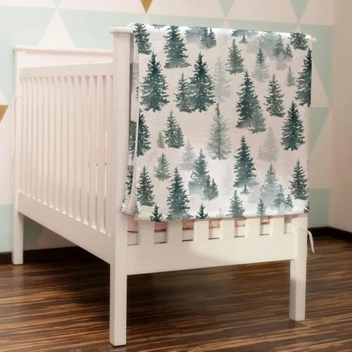 Miniatura 2 de HawSkgFub Manta de bebé de bosque de pinos para niños, regalo de franela de invierno de forro polar, manta de recepción, suave y ligera, ropa