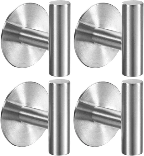 Ganchos adhesivos de pared resistentes al agua, ganchos de ducha de acero inoxidable, soportes adhesivos, ganchos para bata para colgar, ganchos