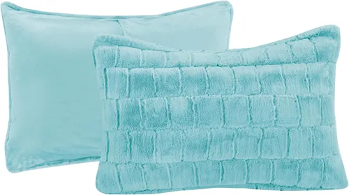 Miniatura 5 de Elegant Comfort Lujoso juego de edredón de piel sintética esponjosa de 3 piezas – Alternativa de plumón cálida para todas las estaciones – Ultra