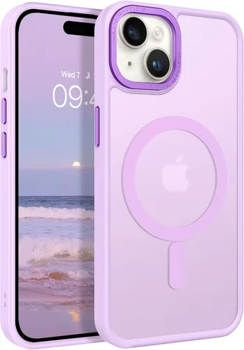 Miniatura 9 de BENTOBEN Compatible con iPhone 15 Plus, Funda de teléfono magnética translúcida mate delgada a prueba de golpes [Compatible con MagSafe] Funda