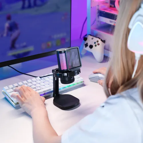 Miniatura 9 de MAONO USB Gaming Microphone for PC, Noise Cancellation Condenser Mic with RGB Lights, Mute, Gain for Streaming, Recording, Podcast, Chat, Twitch