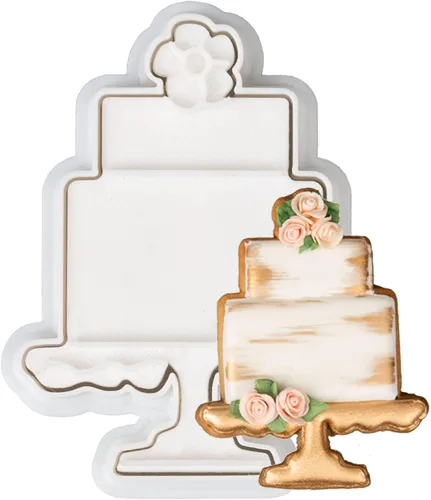 Miniatura 8 de Juego de 11 cortadores de galletas de amor con sello 3D de ácido poliláctico (PLA) para cocina, pastel, vestido de boda, formas de anillo de amor