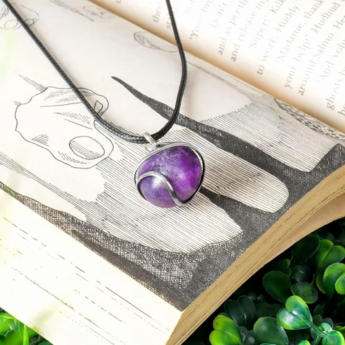 Miniatura 90 de PYOR Collar con colgante curativo de Reiki de cristal, gemas de buena suerte, prosperidad, riqueza, piedras preciosas naturales, collares de buena