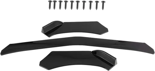 Miniatura 3 de cciyu 3 unids Universal Front Lip Splitter Parachoques Alerón Ajustable Labio ABS Ajuste para la mayoría de los coches