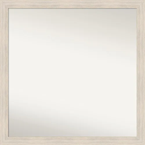 Miniatura 476 de Amanti Art Espejo de baño blanco para sobre el fregadero, 30 x 35 pulgadas, espejo de tocador rectangular estrecho de Eva de oro blanco, marco