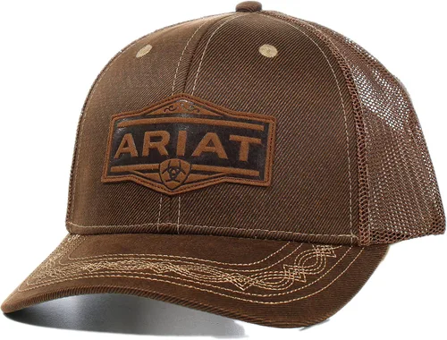 ARIAT Gorra con logotipo vintage para hombre, marrón, Marrón, talla única