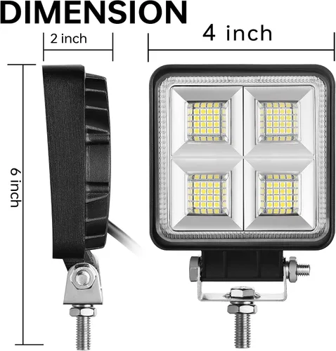 Miniatura 2 de Luces LED de trabajo para tractor, 2 unidades, 4 pulgadas, 54 W, 12 V, barra de luz de inundación LED para vehículos de conducción todoterreno