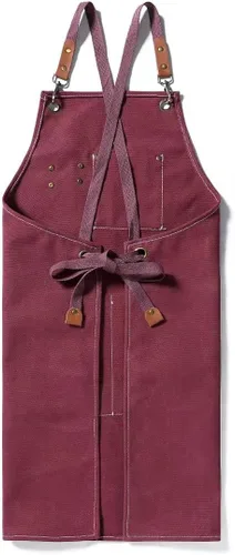 Miniatura 3 de Tosewever Delantales de algodón con espalda cruzada para hombres y mujeres con bolsillos grandes M
