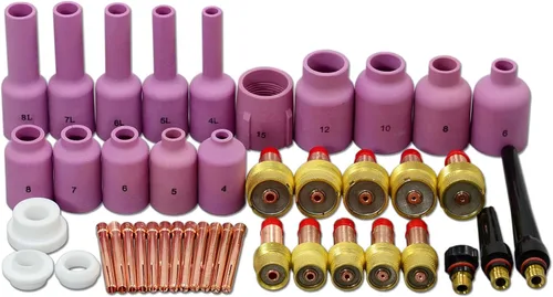 Miniatura 9 de RIVERWELD TIG Gas Lens Collets Cuerpos 45V Serie 10N Boquilla de alúmina de gran diámetro Tazas de cerámica 54N14 8#, 54N15 7#, 54N16 6#, 54N17 5#