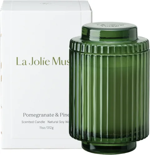 Miniatura 11 de LA JOLIE MUSE Vela perfumada de eucalipto y romero - vela de aromaterapia para relajación, cera de soja natural, velas en frasco de vidrio