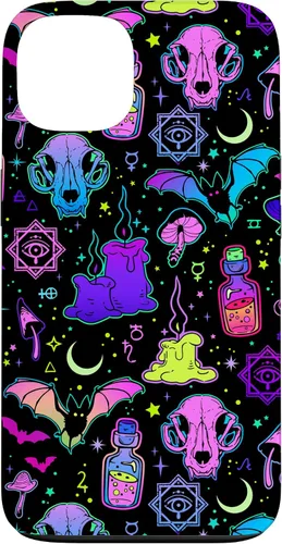 Miniatura 7 de Funda de brujería mágica para iPhone 16 con diseño gótico pastel de Halloween