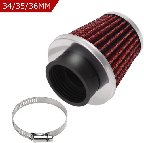 Miniatura 2 de Evermotor - Filtro de aire de acero de doble capa para motor, limpiador de carburador de 34 mm, 35 mm, 36 mm, para motocicleta, scooter, ATV