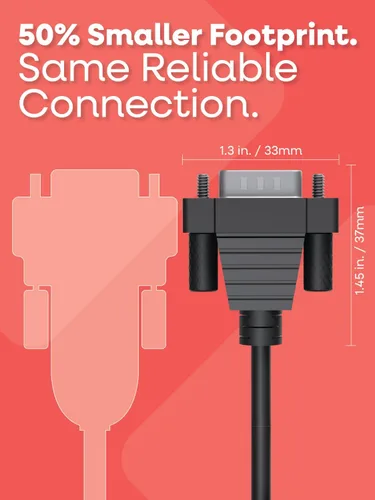 Miniatura 2 de Gearmo Cable USB a serie ultra compacto de 8 pulgadas - Windows/Mac/Linux, adaptador RS232 DB9 compatible con 64 bits con chipset FTDI
