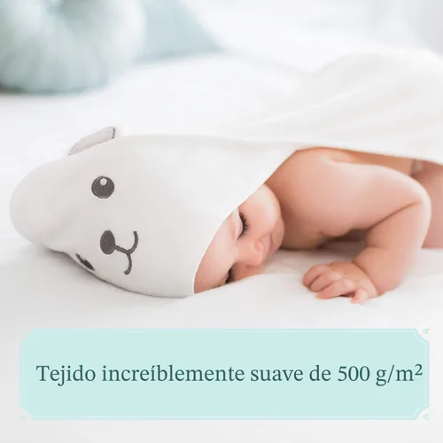 Miniatura 4 de HIPHOP PANDA Toalla con Capucha - Rayón Hecho de Bambú, Toalla de Baño con Orejas de Oso para Recién Nacido, Bebé, Niño Pequeño, Infante - Toalla