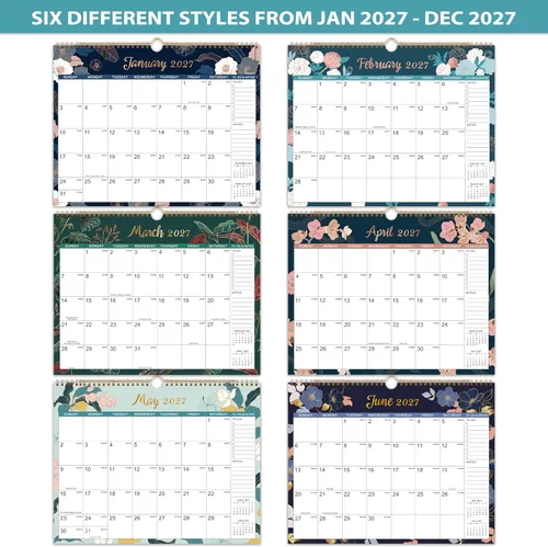 Miniatura 5 de Pinchoco Calendario 2027 – Calendario de pared 2027 de 12 meses, enero de 2027 a diciembre de 2027, 11.5 x 15 pulgadas, el calendario de pared 2027