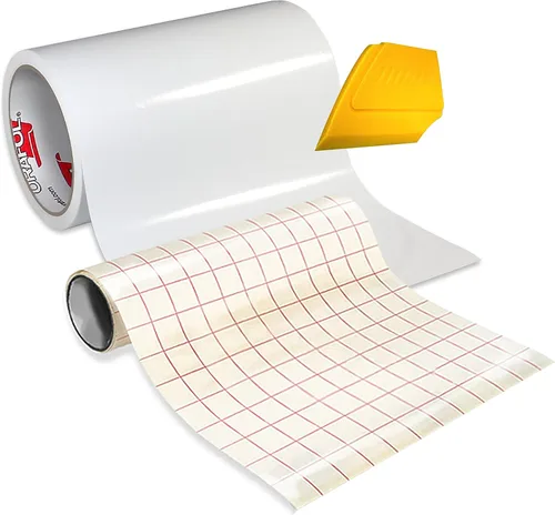Miniatura 27 de ORACAL 651 Vinilo adhesivo de alto brillo para manualidades, rollo de 15 x 1 pie con rollo de papel de transferencia de 12 x 24 pulgadas y escobilla