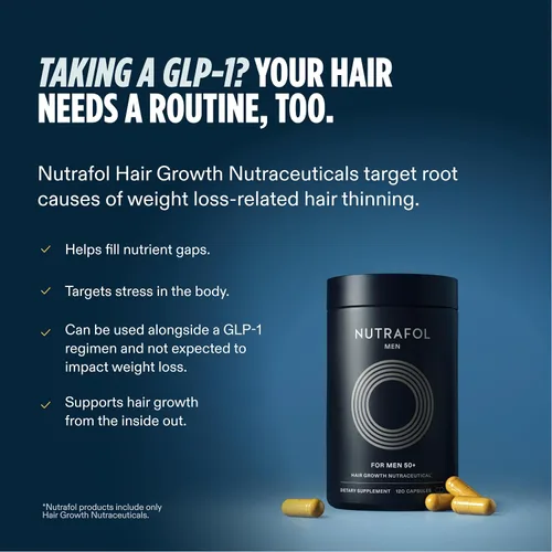 Miniatura 11 de Nutrafol Suplementos para el crecimiento del cabello para hombres de más de 50 años, clínicamente probados para una cobertura visiblemente más