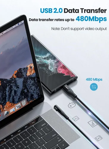 Miniatura 4 de Fasgear Cable USB C a USB C, paquete de 3 cargadores USB 2.0 tipo C de 60 W, carga rápida, trenzado en ángulo recto, compatible con Galaxy S22 S21
