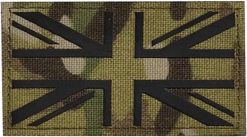 Parche reflectante de bandera del Reino Unido DIY Reino Unido táctico militar moral británica infrarrojos infrarrojos de Gran Bretaña parches UK CP