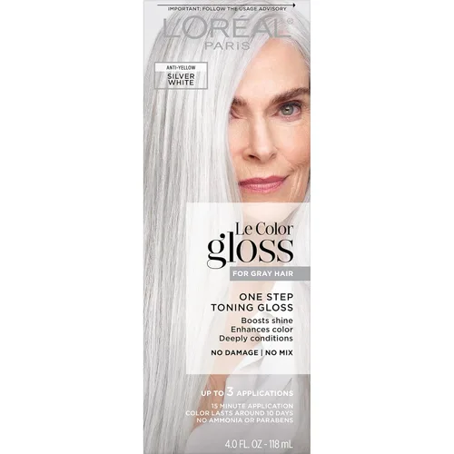 Miniatura 20 de L'Oreal Paris Le Color One Step Toning Hair Gloss, Castaño Frío, 4 onzas Fresco Morena