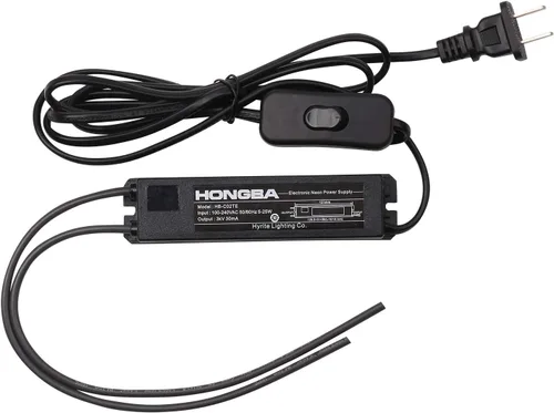 HB-C02TE 3KV Fuente de alimentación para señal de neón de vidrio Luz electrónica de neón luces transformador con enchufe negro Negro2