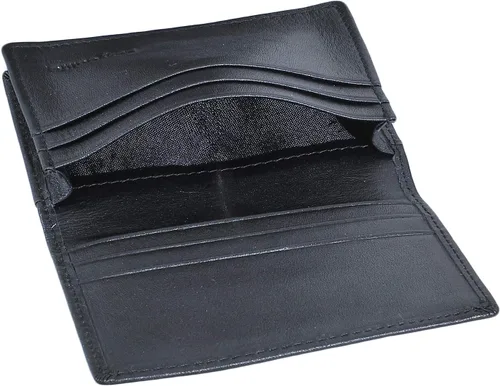 Billetera delgada de cuero auténtico con bolsillo frontal, espacio para identificación y tarjetero con tecnología RFID
