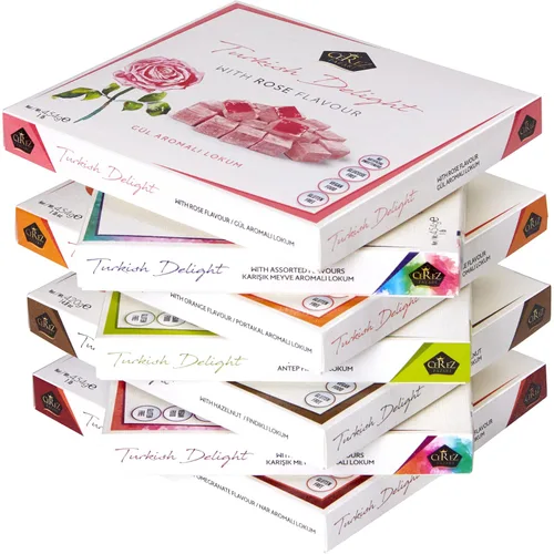 Miniatura 8 de Cerez Pazari Turkish Delight - Caja de regalo mediana de caramelo de pistacho gourmet de alta calidad, 14.8 onzas, dulce y lujoso, confitería