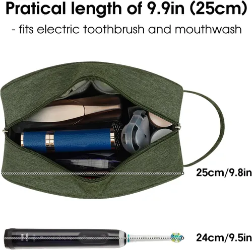 Miniatura 2 de Narwey Neceser de viaje para mujer, kit de viaje Dopp para hombre, bolsa de viaje para artículos de tocador, bolsa de cosméticos, bolsa de B- verde
