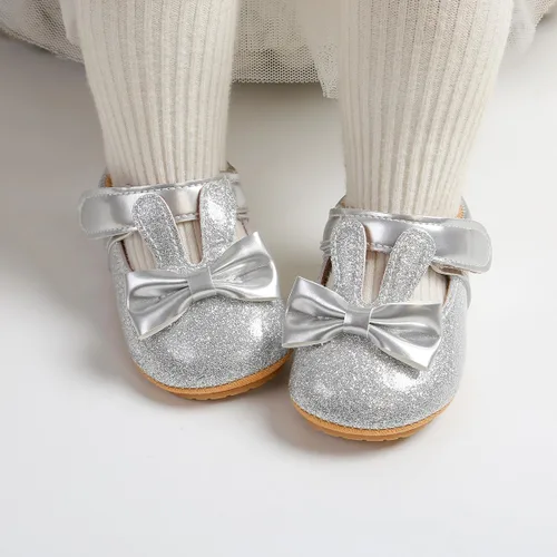 Miniatura 2 de LAFEGEN Zapatos planos Mary Jane para bebés y niñas con Bownot, suela suave, suela suave, piel sintética, recién nacidos, para primeros pasos