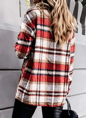 Miniatura 2 de Dokotoo - Camisa de pana abotonadas para mujer, diseño de manga larga, estilo novio, sobredimensionada
