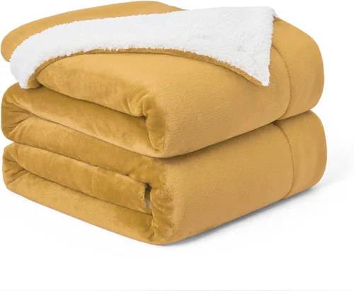 Miniatura 47 de Walensee Manta de Forro Polar Sherpa (Tamaño Individual 60"x80" Coral) Manta Afelpada Peluda Súper Suave Reversible de Microfibra y Franela