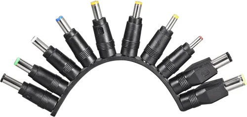 Miniatura 4 de uxcell Kit de adaptador de corriente de CC 10 unids 0.217 x 0.083 in Conector de barril convertidor de Jack 2Sets