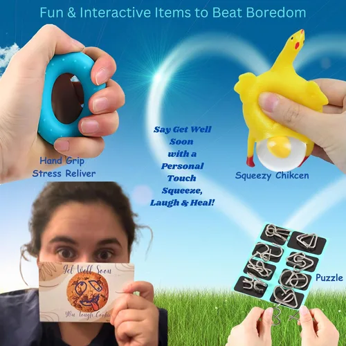 Miniatura 7 de Regalos para hombres y mujeres, paquete de cestas de regalo BluQbt Care para recuperación de cirugía de quimioterapia para amigos enfermos, muestra