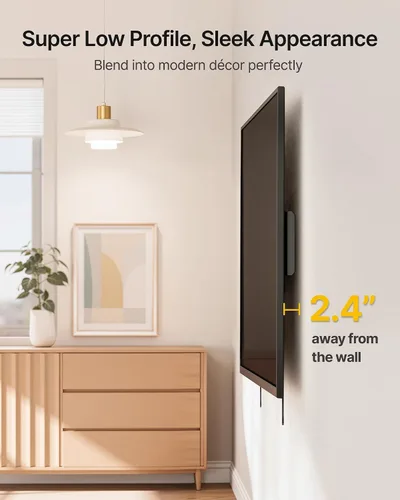 Miniatura 7 de monTEK Soporte de pared de TV inclinable resistente para televisores planos y curvos extra grandes de 37-140 pulgadas de hasta 300 libras, 4 pruebas