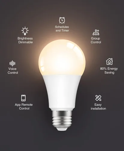 Miniatura 2 de Bombilla inteligente Wi-Fi (blanca), paquete de 6, compatible con Alexa y Google Assistant