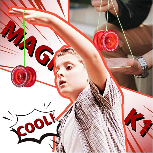 Miniatura 2 de Paquete de 3 yoyos para principiantes para niños, MAGICYOYO K1-Plus Responsive Yo Yos + 3 guantes de yoyo, 3 bolsas de yoyo, 18 cuerdas, todo en una