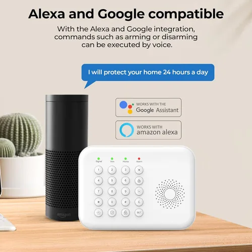 Miniatura 8 de PGST Sistema de alarma para el hogar, sistema de alarma para seguridad en el hogar, control remoto inalámbrico WiFi, aplicación de alerta, sensor