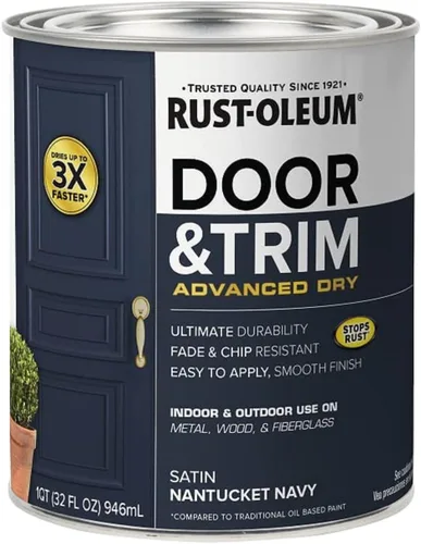 Miniatura 10 de Rust-Oleum 369387 Pintura Advanced Dry para Puerta y Embellecedor, Cuarto de galón, Gris Alpino satinado