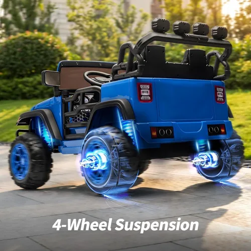 Miniatura 3 de Hikiddo - Auto eléctrico de paseo de 2 plazas, juguete de 12 V para niños de 4 a 8 años con control remoto, neumáticos EVA - Azul