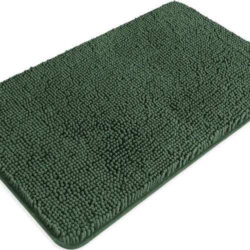 Miniatura 214 de Alfombra de baño pequeña de 12 x 18 pulgadas, lavable y absorbente, antideslizante, alfombra de baño de felpilla gruesa y suave para baño, ducha