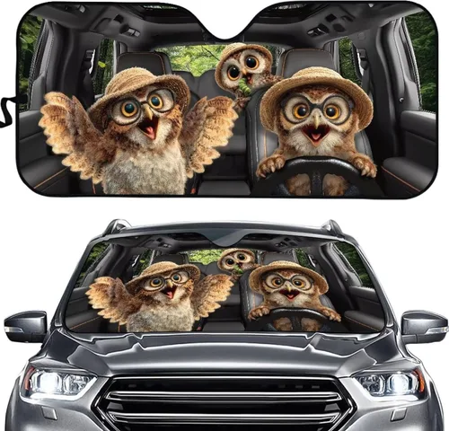 Miniatura 40 de SEANATIVE Parasol divertido para parabrisas de automóvil, protección contra rayos UV, protector de ventana delantera, diseño de ojos enojados