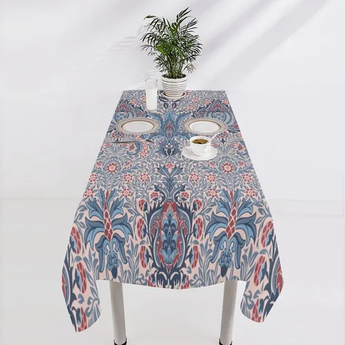Miniatura 76 de Mantel Floral Retro de Pájaros, Diseño Original Bohemio William Morris Estampado Cubierta de Mesa para Hogar Picnic Fiesta Comedor Cocina William