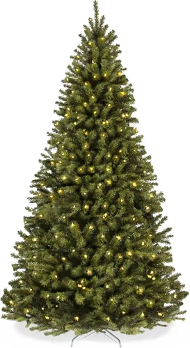 Miniatura 19 de Best Choice Products Artificial Frosted Christmas Tree, 7.5ft Premium Pre-Lit Realistic Spruce Holiday Décor w/Dense Branches, Metal Base – Blue