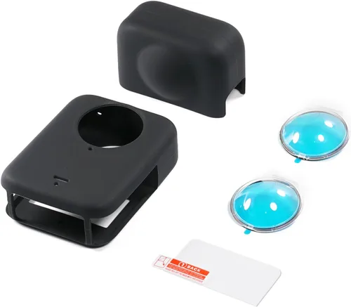 Miniatura 8 de Funda protectora de silicona con tapa para lente, película de pantalla compatible con accesorios de cámara de acción OSMO 360