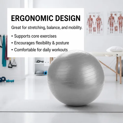 Miniatura 7 de Amber Fight Gear Pelota ISO de fitness para fuerza central, equilibrio y estabilidad, pelota de ejercicio antiestallido para yoga, pilates y terapia