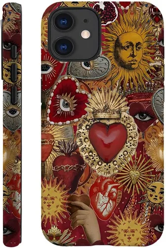 Miniatura 16 de Funda compatible con iPhone 11, resistente a arañazos, funda híbrida de 2 capas con carcasa dura, diseño de cocoteros de playa de verano