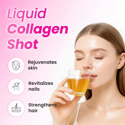 Miniatura 2 de CJwellcare Innerb Glowshot Collagen (10.1 onzas líquidas, 6 porciones) – Colágeno líquido marino para mujeres, 3,000mg de péptidos de colágeno