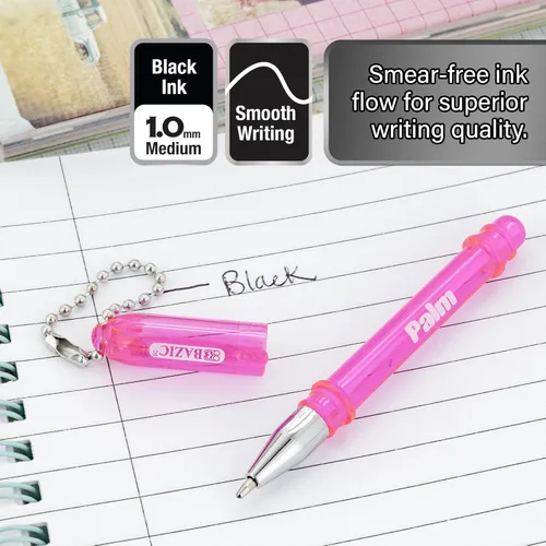 Miniatura 4 de BAZIC PRODUCTS Palm - Mini bolígrafo con llavero, 5 unidades, para escritura escolar, oficina, caja de 24